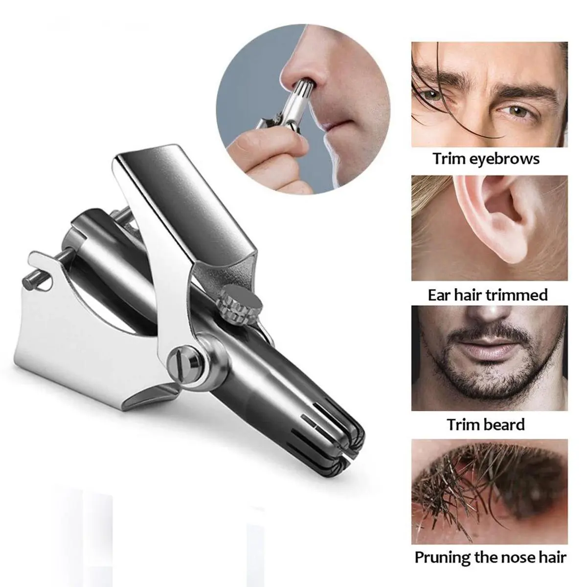 Manual Stainless Steel Washing Nose Trimmer - Image 2