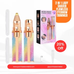 2-in-1 Lady Shaver Flawless Eyebrow Trimmer for Women